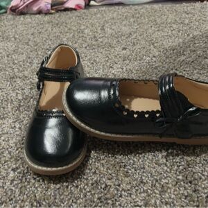 Girls Black Mary Jane School Shoes